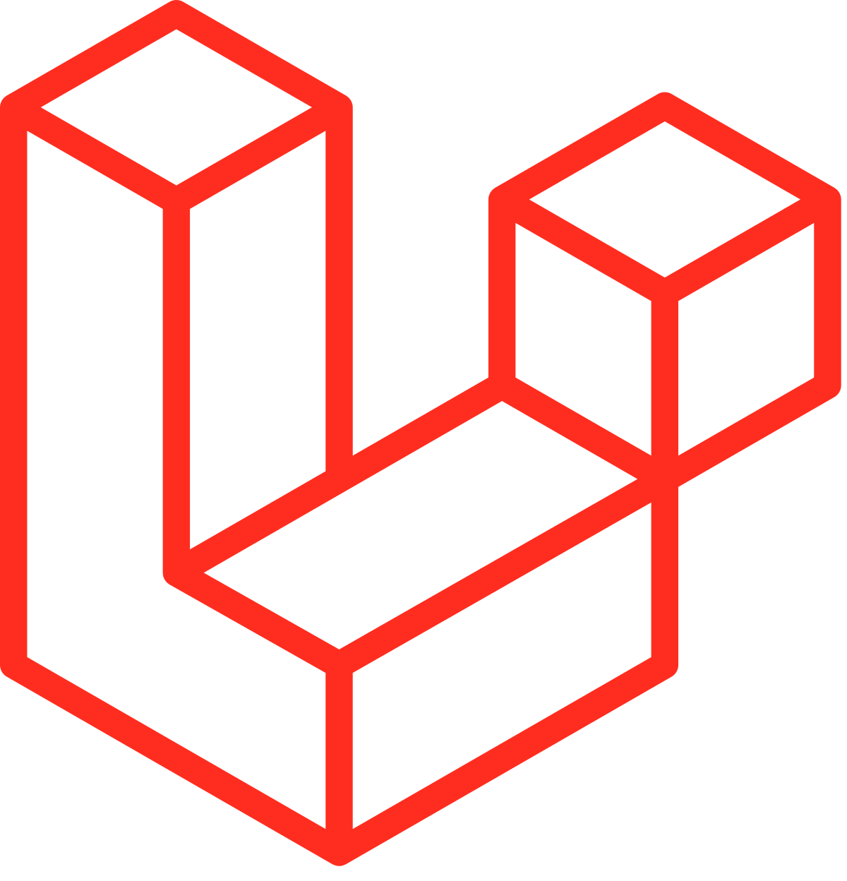 Laravel logo representing PHP web development framework skills